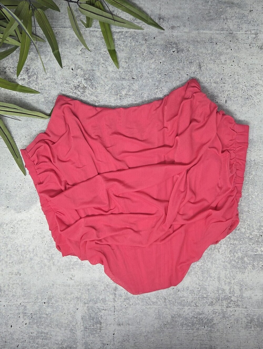 Strapless Cropped Red Mesh Ruched Drapey Corset Bustier Top Size Large Sexy
